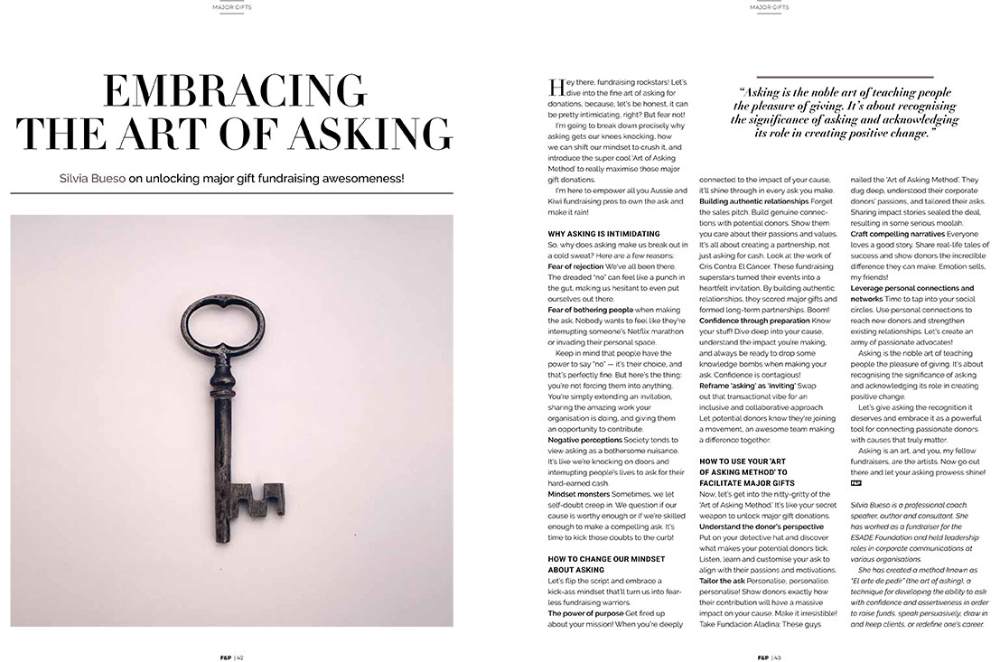 Lee más sobre el artículo F & P Magazine: Embracing the art of asking